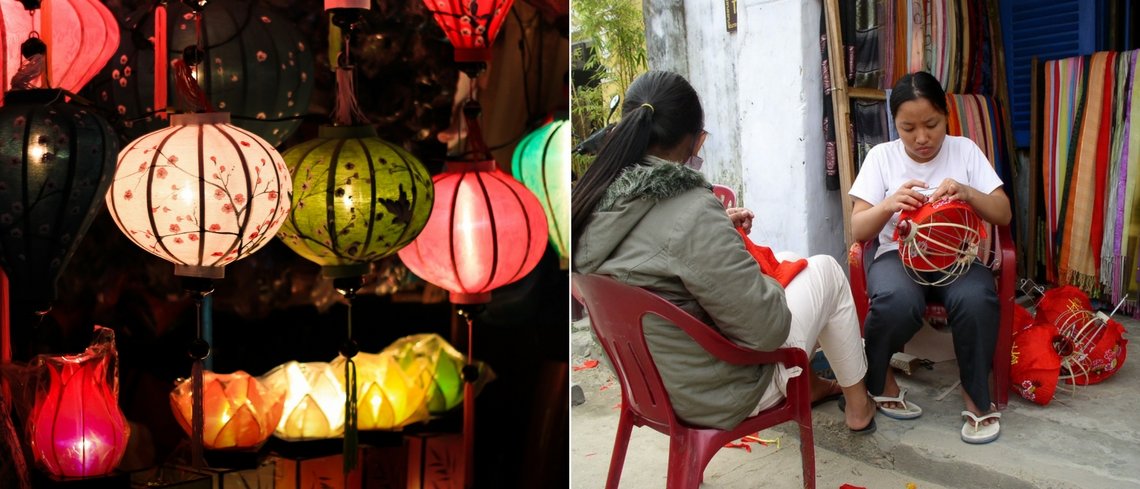 Ten hot experiences in vietnam - lantern making in hoi an