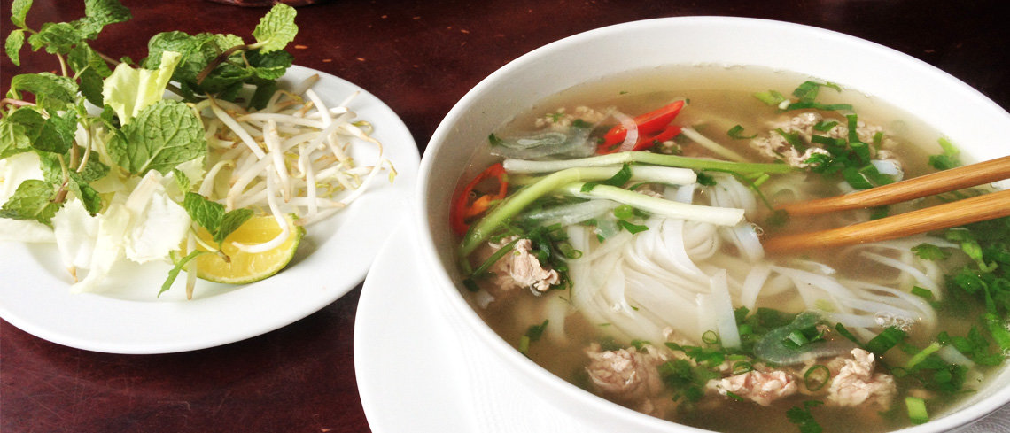 Vietnamese pho food for holiday in vietnam