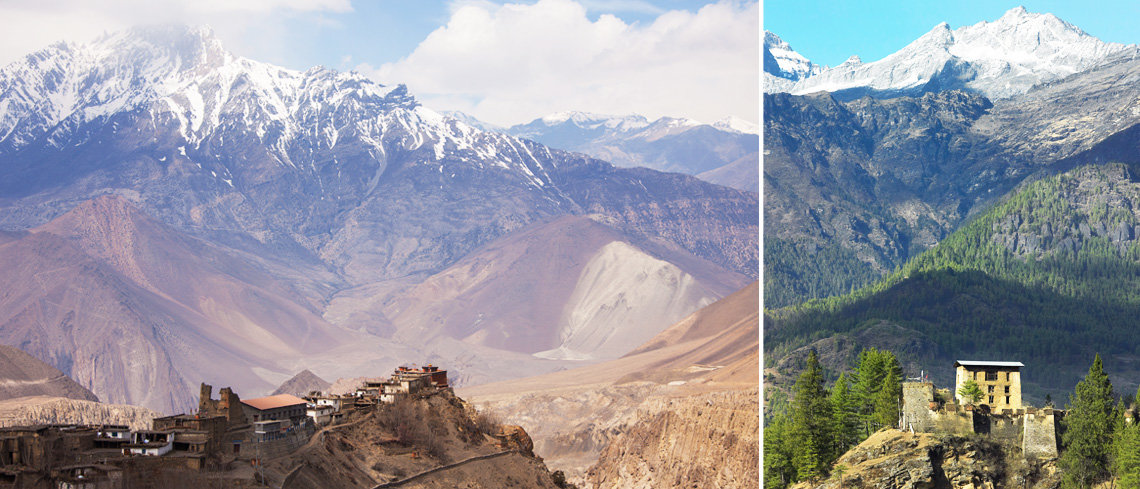 The himalayas in Bhutan