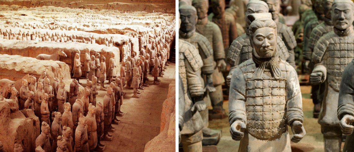 The terracotta warriors in china
