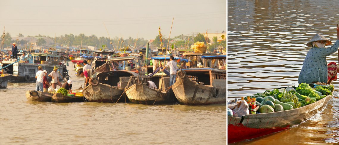 Vietnam floating fishing markets